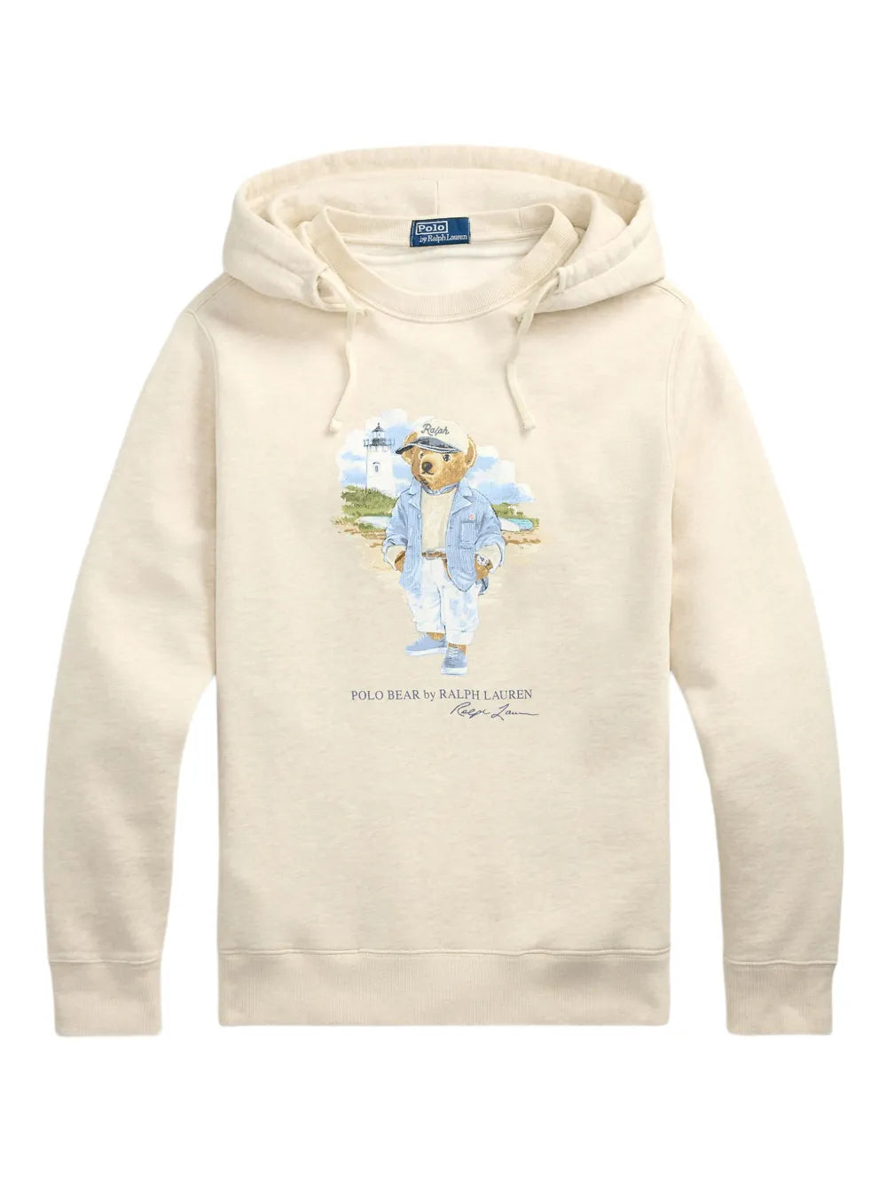 Moletom com capuz com estampa de urso
