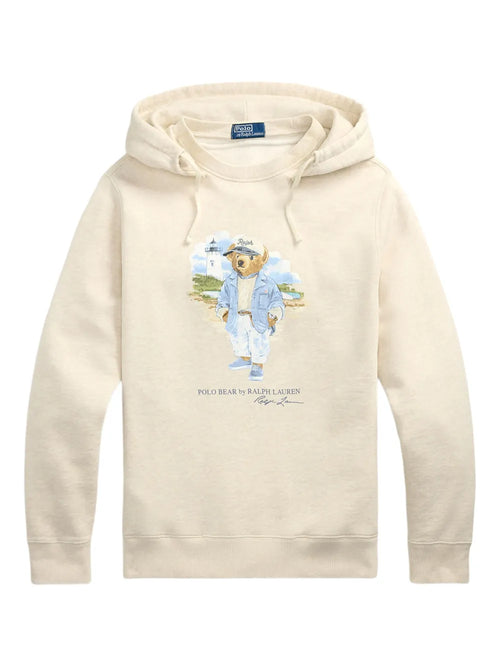 Moletom com capuz com estampa de urso