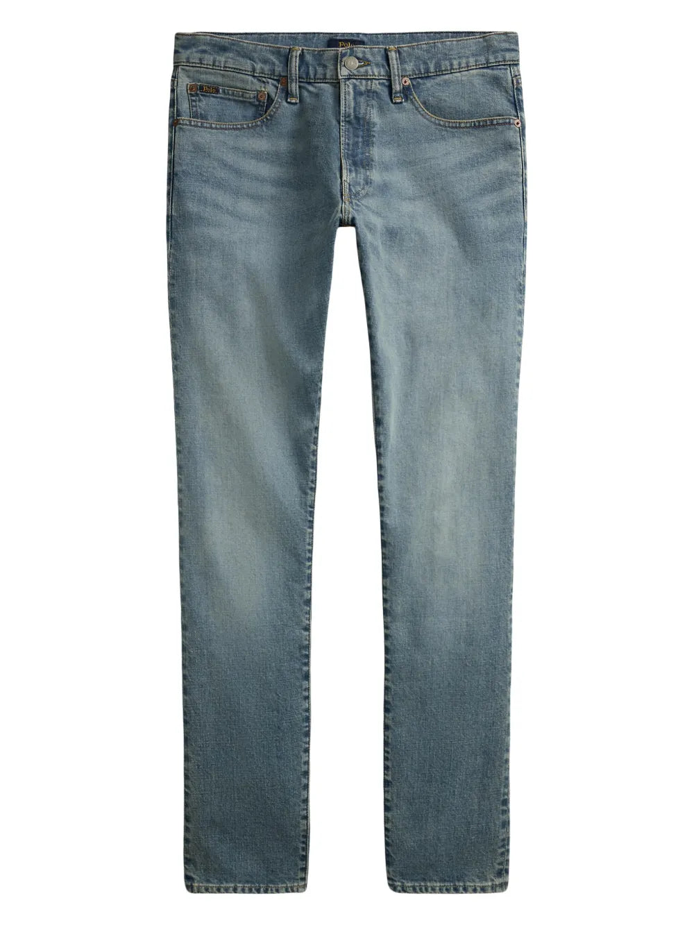jeans com detalhes de bigode