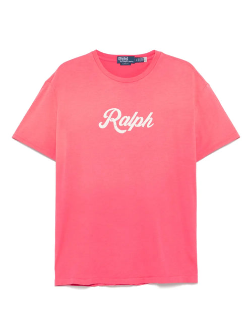 camiseta com estampa de logotipo