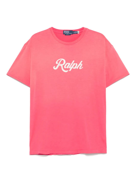 camiseta com estampa de logotipo