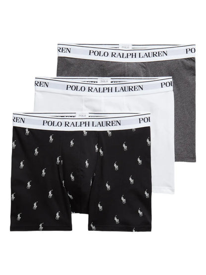boxers com logotipo (pacote com três)