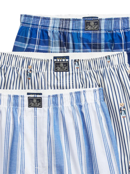 boxers com etiqueta de logotipo (pacote com três)