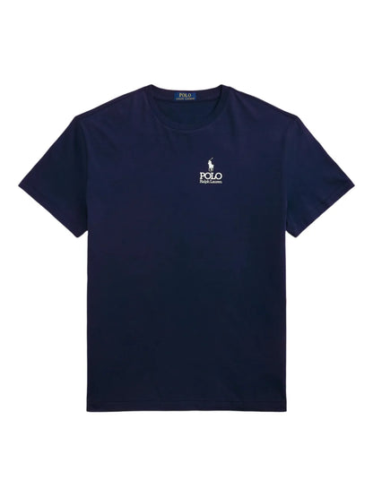 camiseta com estampa de logotipo