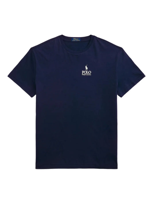 camiseta com estampa de logotipo