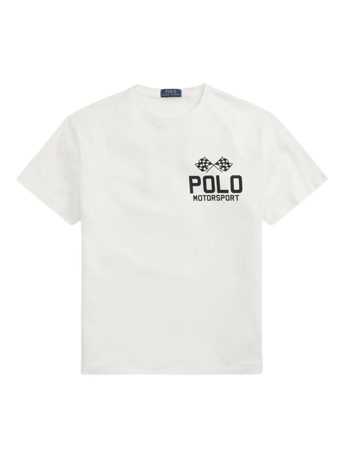 camiseta com estampa de logotipo