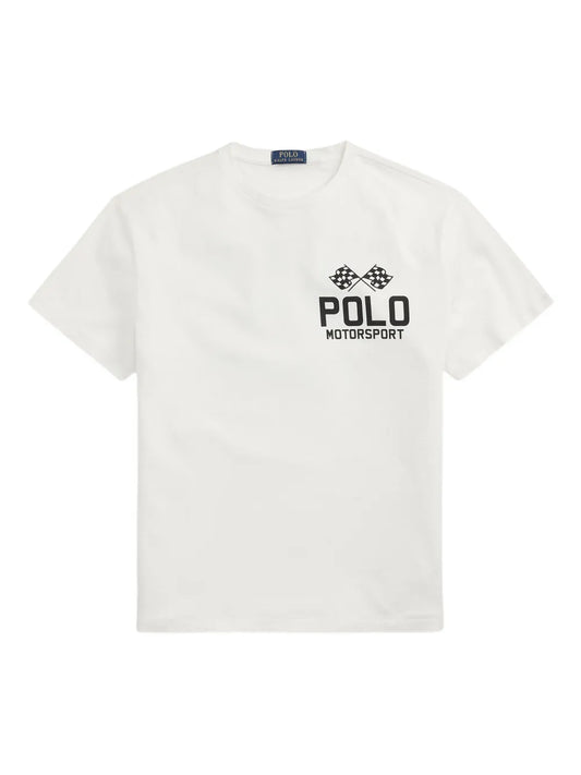 camiseta com estampa de logotipo