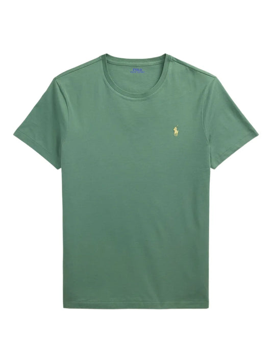 camiseta com logotipo bordado